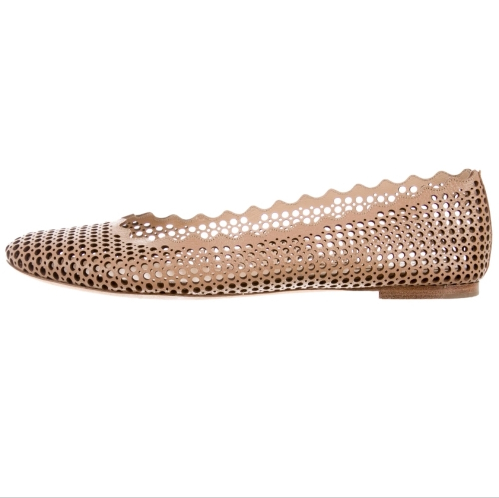 Chloe Tan Flats Elegant Loafers
